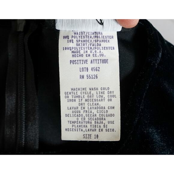 VTG Y2K Positive Attitude Floral Painted Velvet Maxi Dress 10 Whimsigoth Witchy - Picture 16 of 16